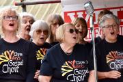 Close up singing